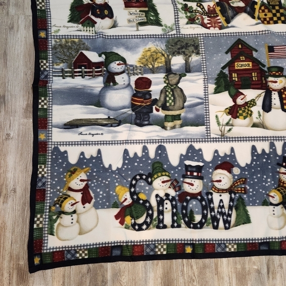 Laurie Korsgaden Snow Winter Scenes Fleece Blanket-51x64" - Picture 3 of 8